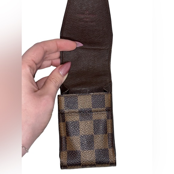 LOUIS VUITTON EUC VINTAGE DAMIER EBENE CASE - Picture 3 of 14